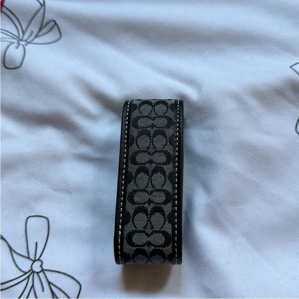 🖤Rare Vintage Coach Lipstick Case with Mirror Black Signature Canvas - Picture 4 of 10